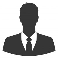 Businessman silhouette as avatar or default profile picture